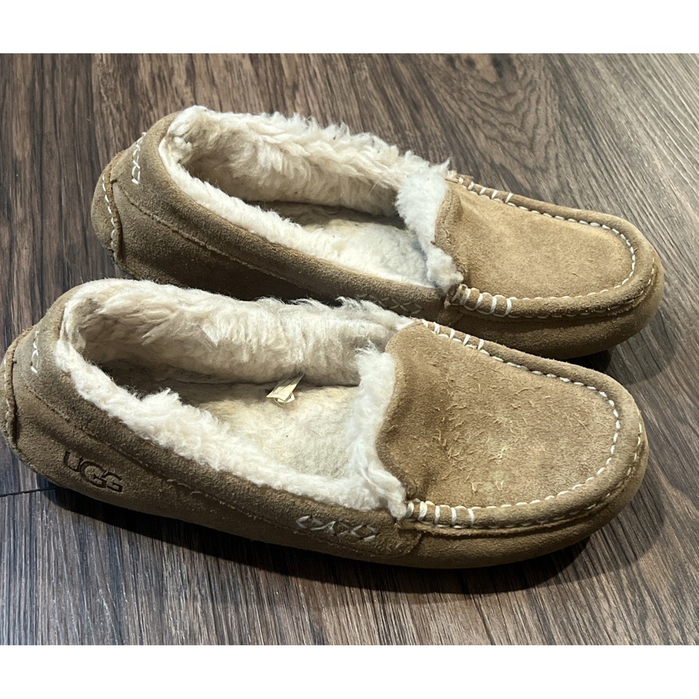UGG Ansley Sand Womens Sizes Moccasin Slipper Suede Wool Slip On Size 7  1106878